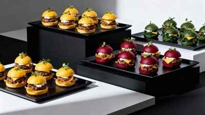 Bunte Mini-Burger
