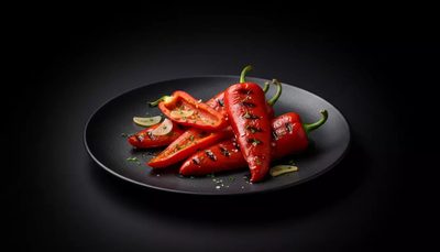 Gegrillte rote Spitzpaprika