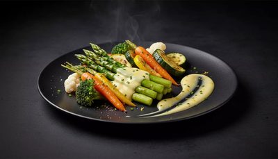 Gemischte Gemüse mit Sauce Hollandaise