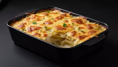Gratinierte Kartoffeln mit Käse überbacken