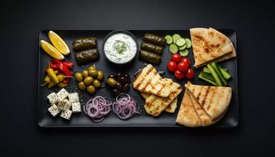 Griechische Antipasti Platte