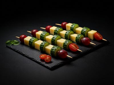 Käse-Gurke-Spieße
