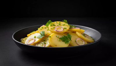 Kartoffelsalat mit Essig und Öl
