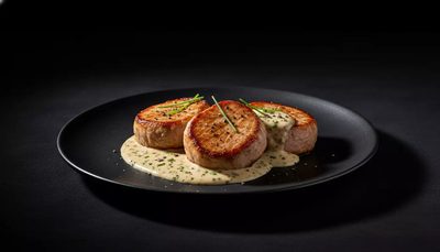 Schweinefiletmedaillons mit Pfefferrahmsauce